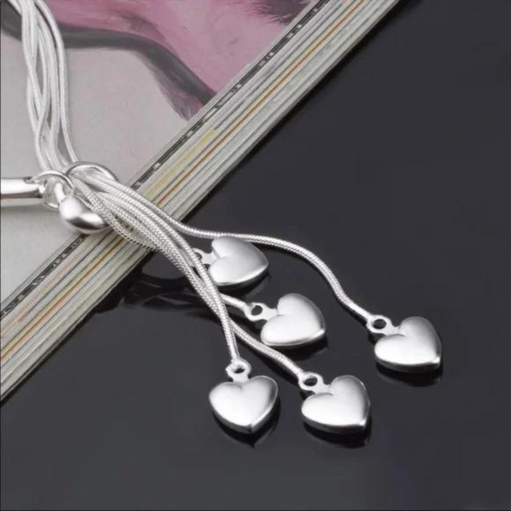 925 STERLING SILVER HEART BRACELET, NICE BRACELET, CUTE BRACELET - Picture 4 of 5